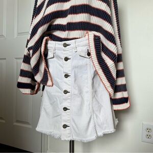 McGuire white fringe skirt small